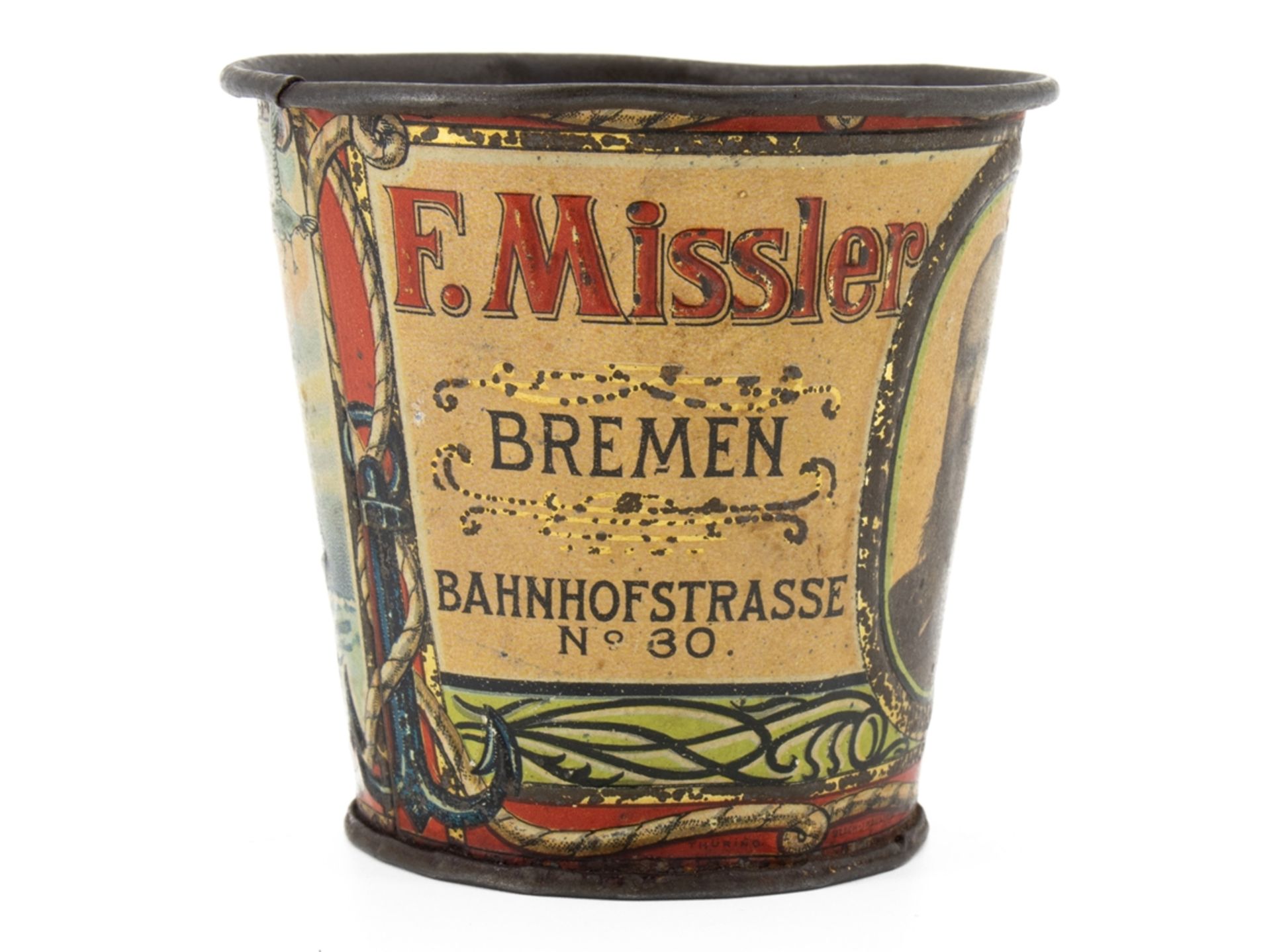 Mug Bremen-Amerika Linie, Art Nouveau, around 1900 - Image 3 of 7