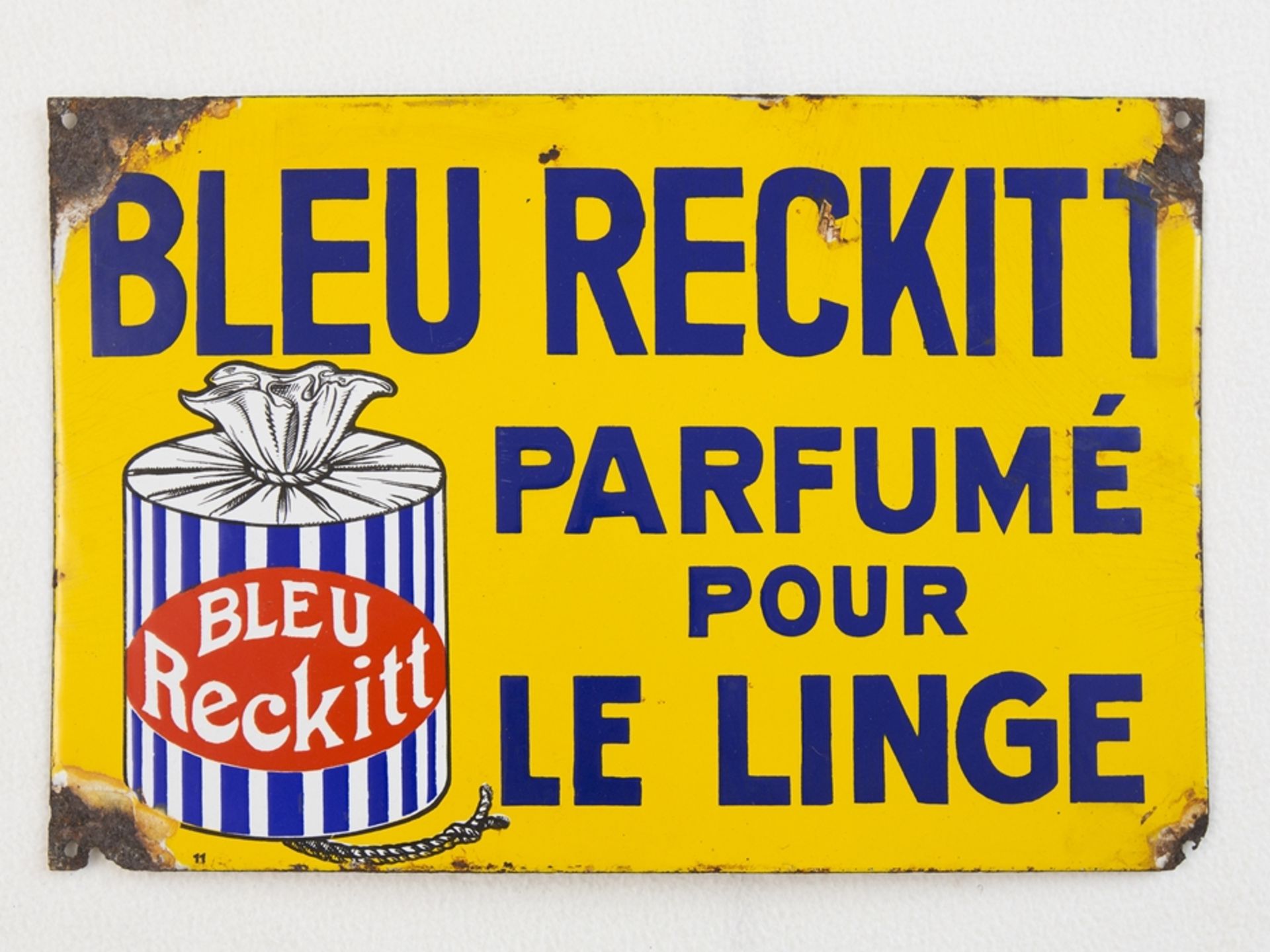 Emailschild Bleu Reckitt, Plaque Émaillée, Frankreich um 1930 - Bild 7 aus 7