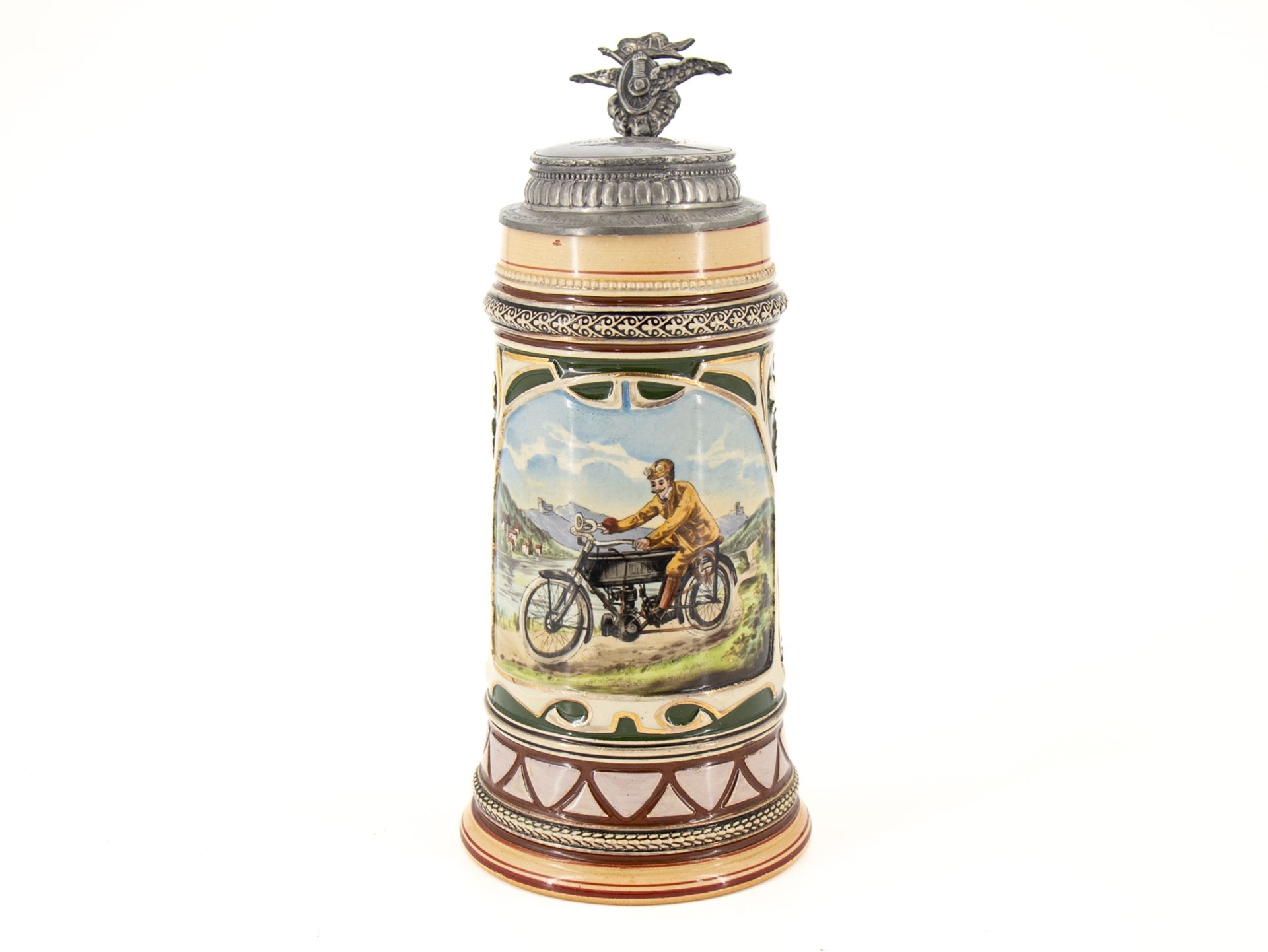 Historic Motorcyclist Tankard, dated 1908 - Image 6 of 6