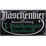 Enamel sign Dischinger Flaschenbier Darmstadt, around 1910 