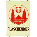 Emailschild Frankfurter Brauhaus Flaschenbier, um 1950