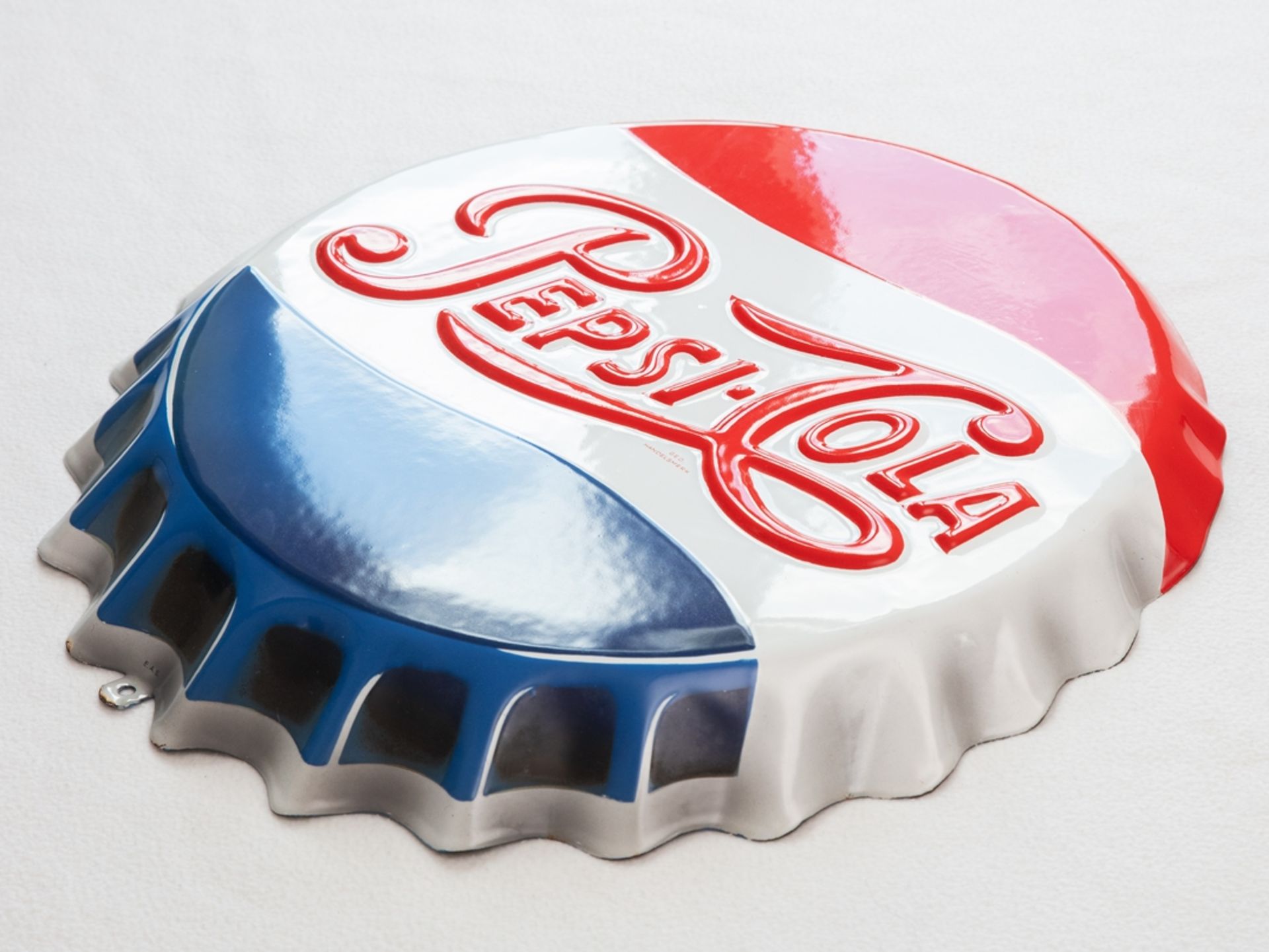 Enamel sign Pepsi Cola lid in dream condition! Netherlands around 1950 - Image 3 of 7