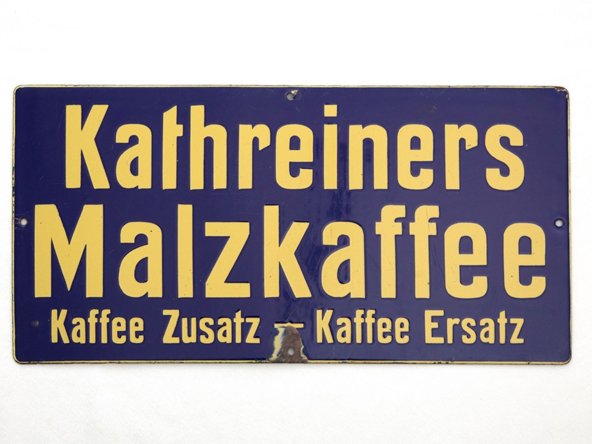 Enamel sign Kathreiners Malzkaffee, Munich around 1920 - Image 7 of 7