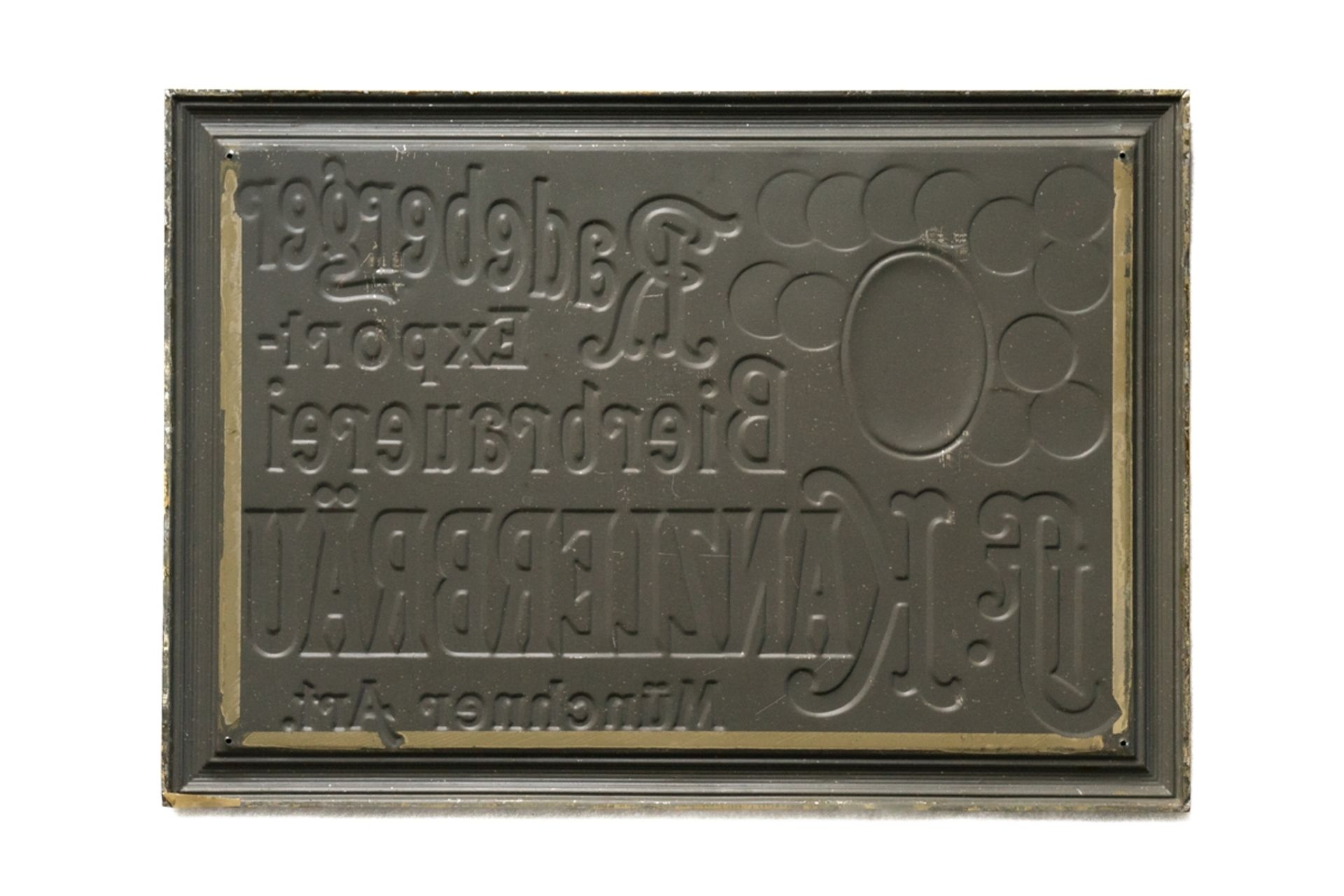 Tin sign Radeberger Kanzlerbräu, Radeberg, around 1900 - Image 2 of 4