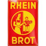 Enamel sign Rhine Bread - in dream condition! Remscheid, around 1930
