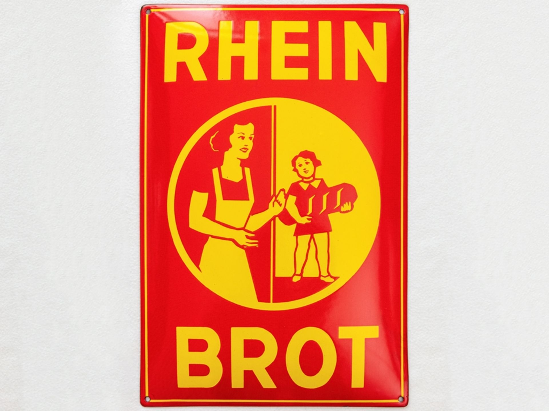 Emailschild Rhein Brot - im Traumzustand! Remscheid, um 1930 - Bild 7 aus 7