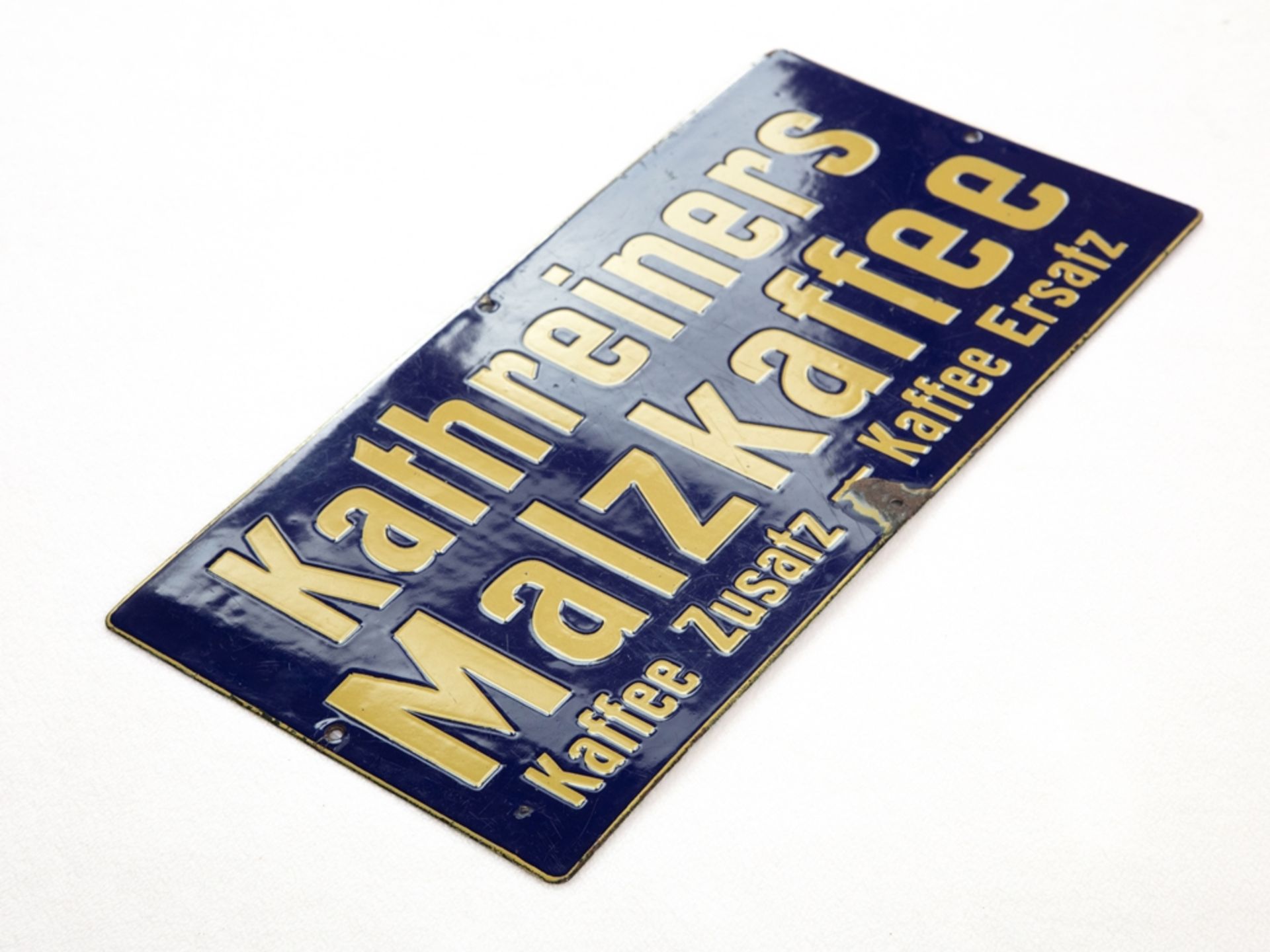 Enamel sign Kathreiners Malzkaffee, Munich around 1920 - Image 2 of 7