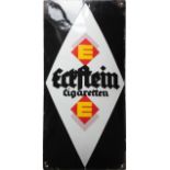 Emailschild Eckstein Cigaretten, Dresden, um 1920