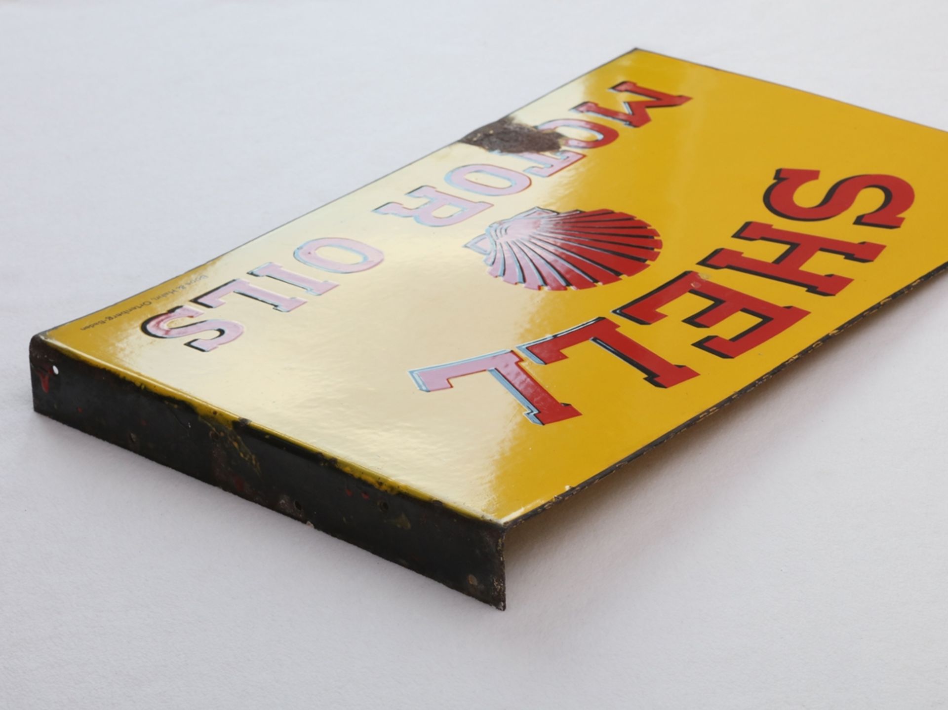 Shell Motor Oils enamel sign, Austria, around 1920 - Image 5 of 7