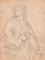 Manner of Andrea del Sarto (1486-1530) Italian. A Three Quarter Length Portrait of a Lady, Pencil,