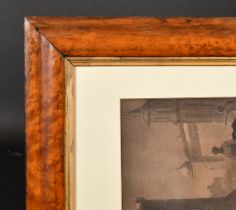 19th Century English School. A Maple Frame with a gilt slip, and inset print and glass, rebate 38.