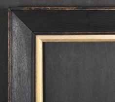 19th Century English School. A Black Painted Frame, with a silver slip, rebate 19.25" x 15.75" (48.8