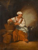 After Jan Josef Horemans The Elder (1682-1759) Flemish. "Seated Figure in an Interior", Oil on