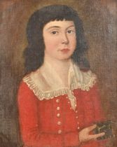 Late 18th Century English School. Portrait of a Boy, Oil on canvas, 13" x 11" (33 x 28cm)