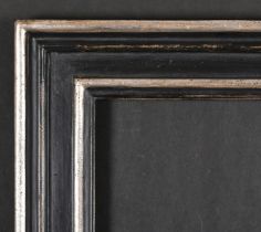 20th Century English School. A Silver and Black Painted Frame, rebate 21.5" x 16.5" (54.6 x 41.8cm)