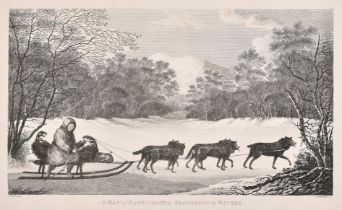 After John Webber (1751-1793) British. "A Man of Kamtschatka, Travelling in Winter", Engraved by