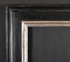 20th Century English School. A Silver and Black Painted Frame, rebate 20.25" x 16.25" (51.4 x 41.