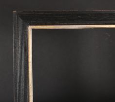 Early 20th Century English School. A Black Painted Ribbed Frame, with a gilt slip, rebate 30.5" x