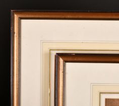 20th Century English School. A Pair of Gilt Frames, with inset mount and glass, rebate 26" x 20" (66