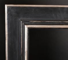 20th Century English School. A Silver and Black Painted Frame, rebate 22.75" x 18.75" (57.8 x 47.