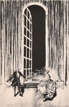 Ethel Gabain (1883-1950) French/British. "Lecon de Danse (1923)", Lithograph, Signed in pencil,