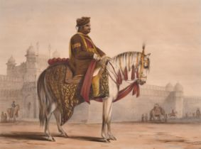 The Hon. Emily Eden (1797-1869) British. "Raj Hindoo Rao", Hand coloured lithograph from '