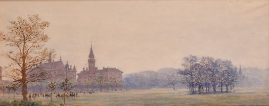 Samuel John Hodson (1835-1908) British. A Study of Dulwich College with students in the