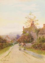 George Oyston (1860-1937) British. "Near Knaresborough, Yorks", Watercolour, Signed and dated