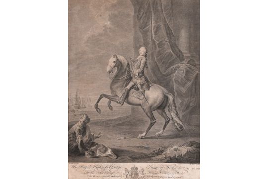 After Joseph Ant Adolphe (act.1729-1762) European. "The Royal Highness George Prince of Wales", - Image 1 of 4