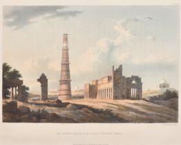 Charles Ramus Forrest (c.1750-1827) British. "The Cuttub Minar in Ruins of Ancient Dehli (Delhi)",