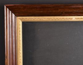 19th Century English School. A Darkwood Frame, with a gilt slip and inset glass, rebate 22.75" x