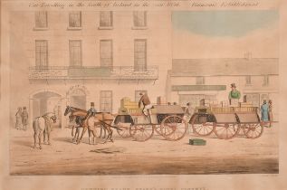 After Michael Angelo Hayes (1820-1877) Irish. "Getting Ready, Hearn's Hotel, Clonmel", Lithograph