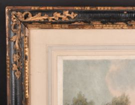 19th Century English School. A Hogarth Style Frame, with gilt corners and gilt inner and outer