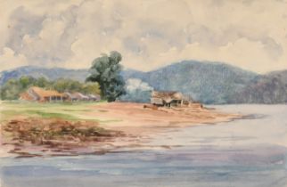 M.C.D. (19th-20th Century) Australian. "Bateman's Bay, N.S. Wales", Watercolour, Signed with