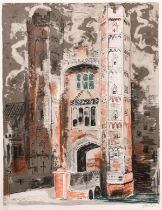 John Piper (1903-1992) British. "Oxburgh Hall, Norfolk, 1977", Lithograph in colours, Signed and