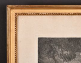 19th Century French School. A Gilt Composition Frame, with inset print and glass, rebate 24.25" x