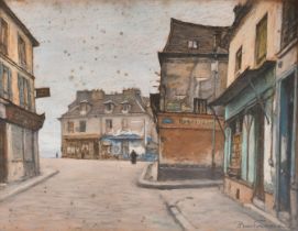 Rene LeForestier (1903-1972) French. A Street Scene, Pastel, Signed, 20" x 25" (50.8 x 63.5cm)