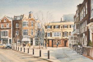 Bert Wright (1930- ) British. "Hill Rise, Richmond", Watercolour, Signed, and inscribed on the