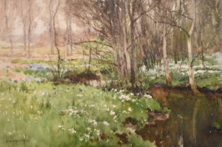 Ernest William Haslehust (1866-1949) British. "Glade In The Grounds of Penn House", Watercolour,