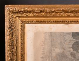 Early 19th Century English School. A Carved Giltwood Frame, with inset print and glass, rebate 48" x