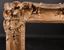 18th Century French School. A Louis XV Carved Giltwood Frame, with swept and pierced centres and