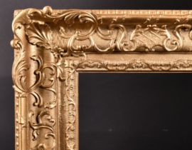 19th Century European School. A Painted Composition Frame, with swept centres and corners, rebate