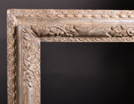 18th Century English School. A Silver Carved Wood Frame, with Lely panels, rebate 30" x 25" (76.2