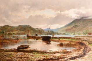 A M Law (19th-20th Century) British. "The Braes Aboon Bonaue" (Banaw), Oil on canvas, Signed and