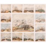 Joseph Bayol (1931-) French. A Set of Mountainous Landscapes, Mixed media, Signed and dated '75 on