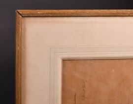 Early 19th Century English School. A Gilt Ribbed Frame, with inset mount and glass, rebate 29" x