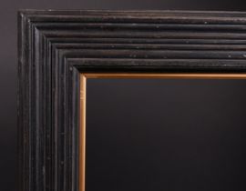Late 19th Century English School. A Black Painted Frame, with a gilt slip, rebate 25" x 19" (63.5