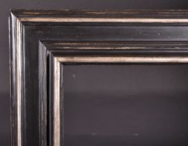 20th-21st Century English School. A Black Painted Frame, with silver edges, rebate 39.5" x 34.5" (