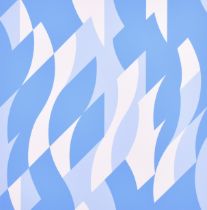 Bridget Riley (1931-) British. "Two Blues", Screenprint, Signed, inscribed, dated '03 and numbered