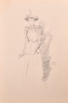 James Abbot McNeill Whistler (1834-1903) American. "Gants de Suede", Lithograph, unframed 11" x 7.5"